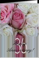 36th Wedding Anniversary Soft Pink roses card - Product #728121