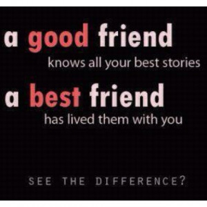 Good friend vs Best friend