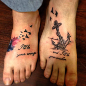 Brother Sister Tattoo Ideas Wings Anchor is creative inspiration for ...