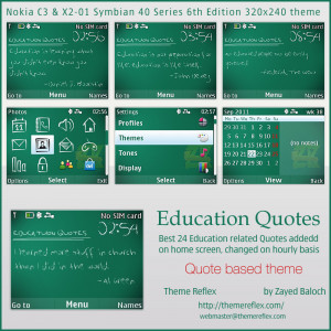 Education Quotes theme for Nokia C3 & X2-01