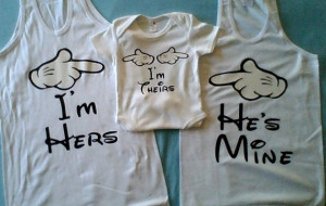 Disney Family I'm Hers, He's Mine and I'm Theirs on Etsy, $40.00Disney ...