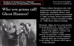 Museum of Scientifically Proven Supernatural & Paranormal Phenomena
