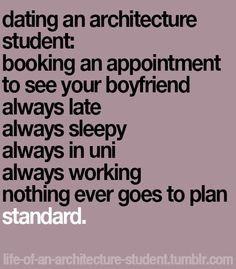 life of an architecture student