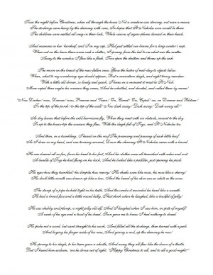 Twas the night before christmas poem wrapping paper Twas The Night ...