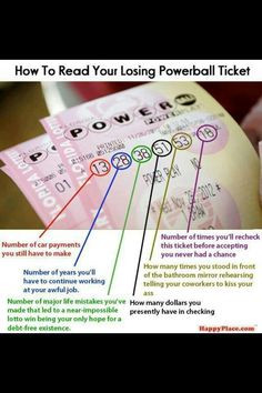 ... to read your losing Powerball lotto ticket, funny lottery joke More