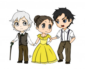 Quick chibis Jem, Tessa and Will from The Infernal Devices cause I am ...