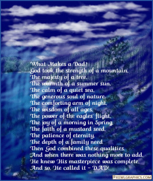 What Makes a Dad Poem Facebook Graphic