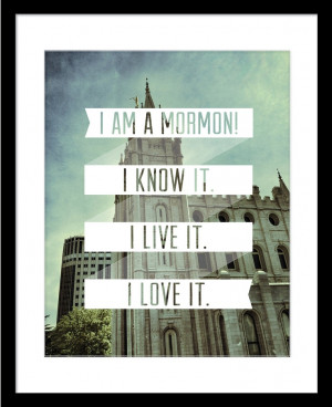 am a Mormon LDS quote w/temple. $15.00, via Etsy. Find more LDS ...