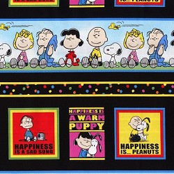 ... peanuts characters in rows $ 9 95 colorful peanuts fabric perfect for