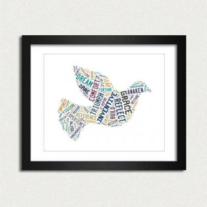 Inspirational Prints Quote 100 Good Wishes by Dove Typography Digital ...