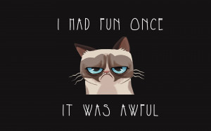 Grumpy Cat with Funny Quotes HD Wallpaper