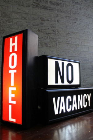 Home > Products > Light Boxes: Hotel No Vacancy