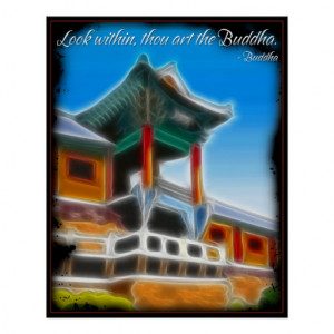 Buddha Look Within Quote Poster
