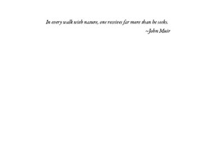 ... Hiking Greeting Card with topo map inside showing quote by John Muir