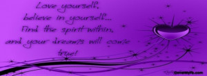 Love Yourself Quote Facebook Cover