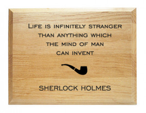 Sherlock Holmes Quote Wood Plaque