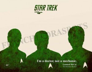 Star Trek Print Art Original 8x10 McCoy Quote custom by Inkshadow, $23 ...