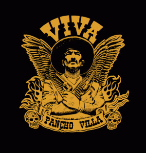 pancho villa t shirt high quality screenprint on sturdy cotton t shirt