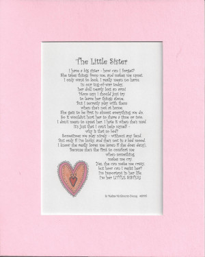 Big Sister Poems The little sister of a big