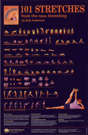 ... getting back in shape stretching in the office 101 stretches poster
