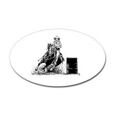 Barrel Racing Sticker (Oval) for