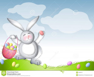 Hopping Easter Bunny Clipart