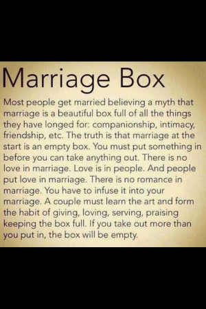 Marriage Box Inspirational Sayings