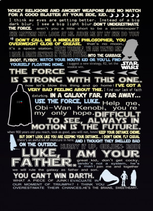 star wars funny quote print 11x14 by studiomarshallarts on Etsy, $12 ...