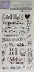 ... -ART-Clear-Stamps-EVERYDAY-SAYINGS-Hello-Congratulations-Best-Wishes