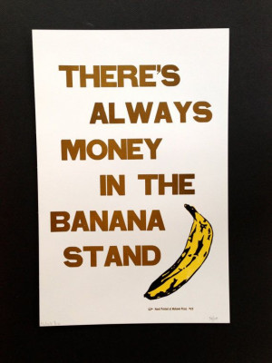 Arrested Development Banana Stand Quote Letterpress by wnybac, $25.00