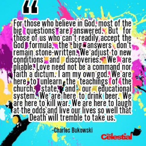 Charles Bukowski #atheist quote #atheism