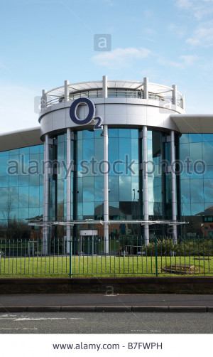 Stock Photo Entrance to O2 Call Centre in Preston Brook Cheshire UK