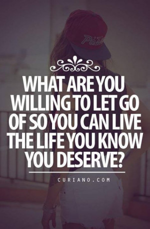What are you willing to let go of???