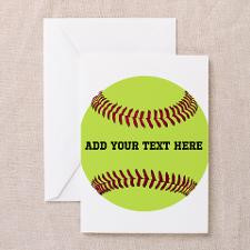 Customize softball Greeting Card for