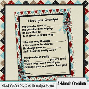 Father's Day Fill in Poem Gift for GRANDPA