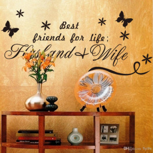 Best Friends For Life Husband Wife - Quotes Wall Decals, Black ...