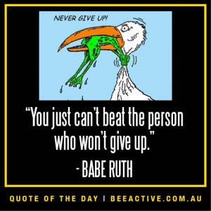quote on persistence, Babe RuthRandom Quotes, Motivation Quotes ...