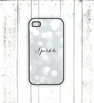 iPhone Case, Silver Sparkle Bokeh Case, Sparkle, Quote iPhone Case ...