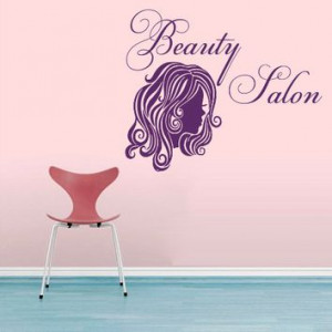 Wall Decals Hair Woman Face Decal Beauty Salon Quote Vinyl Sticker