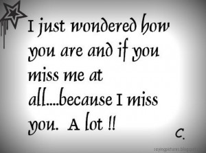 wondered-how-you-are-and-and-if-you-miss-me-at-all-because-I-miss-you ...