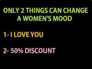 womans mood, funny women, sale, shopping