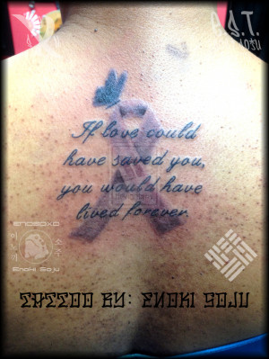 Cancer Quote Tattoos Cancer ribbon butterfly quote