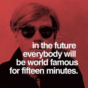 typography of Andy Warhol quotation 