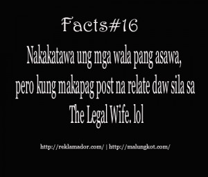 facts16 The Legal Wife Syndrome Mr.Reklamador Facts