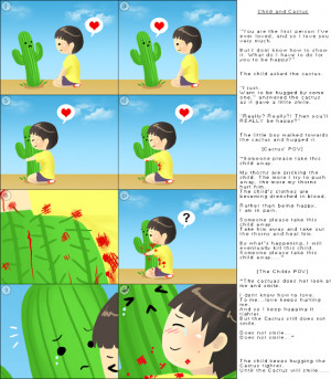 Child and Cactus