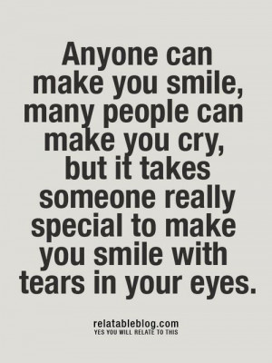 smile with tears in your eyes