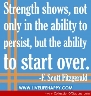 Strength Shows Not Only In The Ability To Persist But The Ability To ...