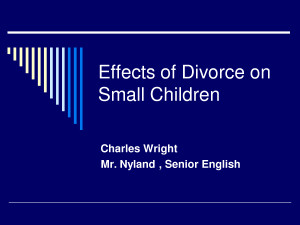 Effects of Divorce on Small Children