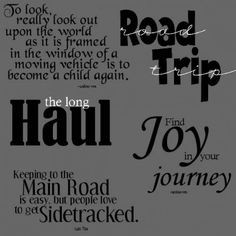 Road trip quotes & pics