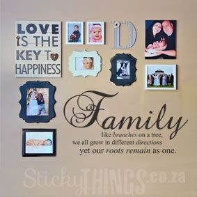 Family Roots Quote Wall Art Sticker
